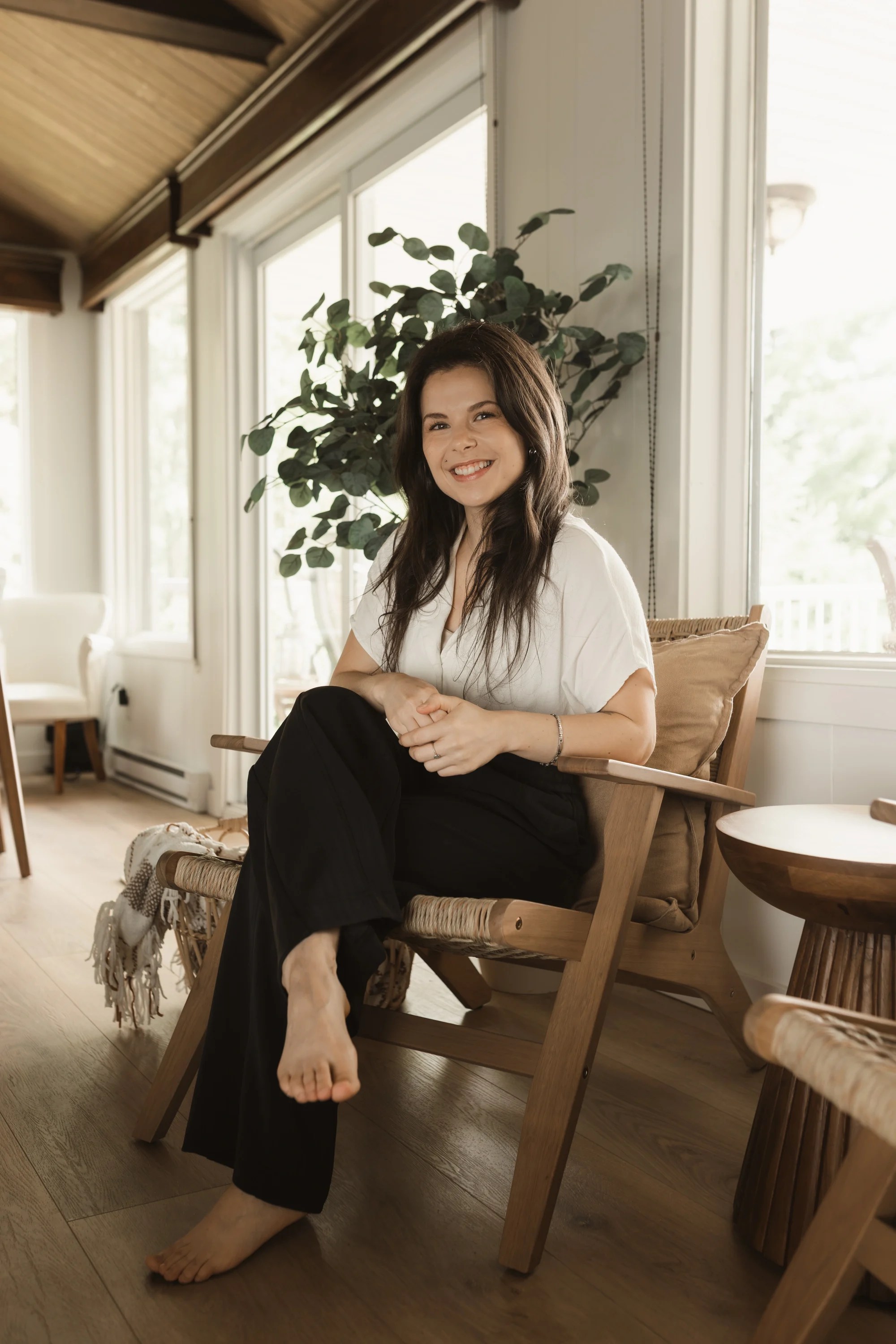 Kelly-Anne Racine, propriétaire et designer d'intérieur chez Élévation Studio Design à Thetford Mines, en Chaudière-Appalaches, au Québec.